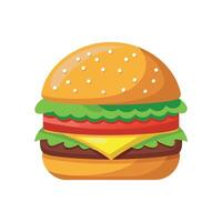 a hamburger is shown on a white background vector