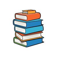 Stack of books isolated illustration design vector