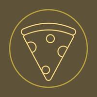 Slice of Pizza trendy icon skillful abstract illustration colorful artwork beautiful design vector