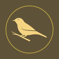 Bird tree branch trendy icon skillful abstract illustration colorful artwork beautiful design vector