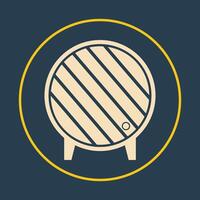Wooden barrel trendy icon proficient abstract illustration colorful artwork design vector