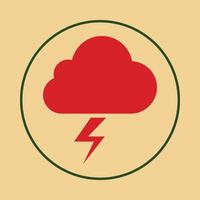 Thunder trendy icon abstract skilled illustration colorful artwork design vector