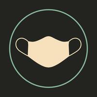 Mask trendy icon adept abstract illustration colorful artwork beautiful design vector