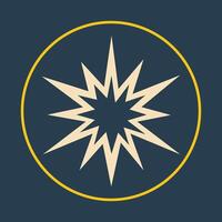 Explosion trendy icon proficient abstract illustration colorful artwork design vector