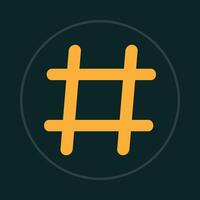 Hashtag trendy icon abstract experienced illustration colorful artwork vector