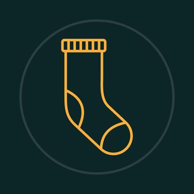 Socks trendy icon abstract experienced illustration colorful artwork design