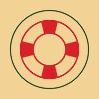 Ship Lifebuoy trendy icon abstract skilled illustration colorful artwork design vector