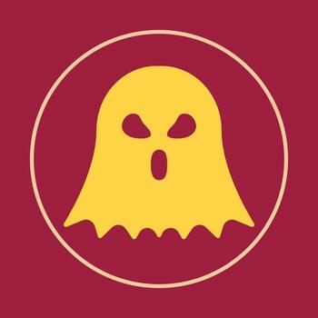 Ghost trendy icon skilled abstract illustration colorful artwork beautiful design vector