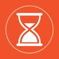 Hourglass trendy icon inventive abstract illustration colorful artwork beautiful design vector