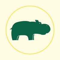 Cute hippo trendy icon master abstract illustration colorful artwork beautiful design vector