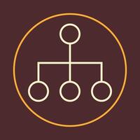 Hierarchy line trendy icon clever abstract illustration colorful artwork beautiful design vector