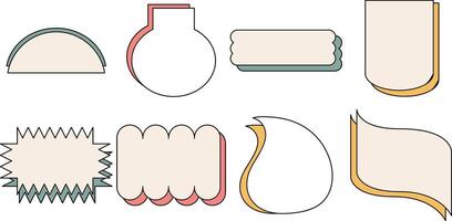 Various Decorative Shapes, Text Box and Design Elements for Creative Projects vector