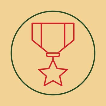 Star medal trendy icon abstract skilled illustration colorful artwork design vector