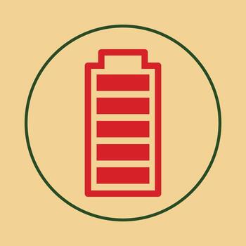 Battery trendy icon abstract skilled illustration colorful artwork design vector