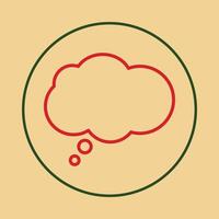Think bubble trendy icon abstract skilled illustration colorful artwork design vector
