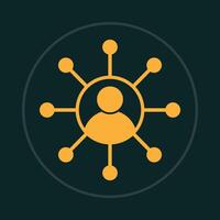 Social network trendy icon abstract experienced illustration colorful artwork design vector