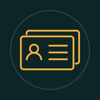 Identification card trendy icon abstract experienced illustration colorful artwork vector