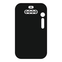 Backside of smartphone showing camera and side buttons icon vector