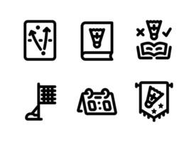 Simple Set of Badminton Related Line Icons. Contains Icons as Tactic, Rules Book, Net Pool and more. vector