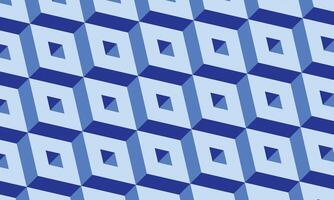 Seamless pattern with cubes and triangles illustration for your design. vector