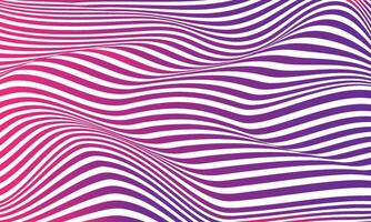 Abstract wavy background. Striped illustration with optical illusion. vector