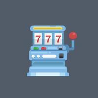 gambling machine in flat design. vector