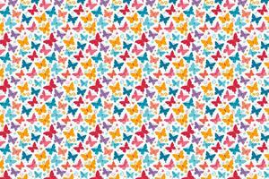 Seamless pattern with multicolored butterflies illustration. vector