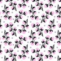 Christmas background with berries and snowflakes. Pattern with winter berries in flat style. Winter background. Festive pattern for packaging, textiles, banner, cards and other. vector