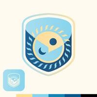 Stylized Sun and Moon Decorative Logo vector