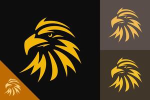 Abstract Eagle Head Silhouette Mascot Logo vector