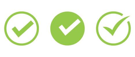 Check mark icons. A check mark icon indicates that the task has been completed or that the task has been approved for completion. Green checkbox Yes vector