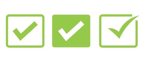 Check mark icons. A check mark icon indicates that the task has been completed or that the task has been approved for completion. Green checkbox Yes. vector