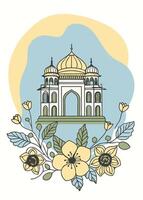 Mughal Garden color blobs art vector