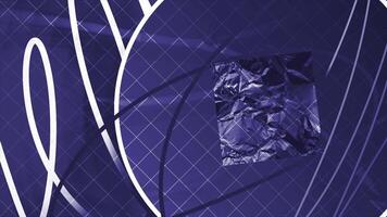 Animated insert with moving lines and shapes. Motion. Stylish animation with intro and place to insert for . Moving curves lines and circle with insert for info or presentation video