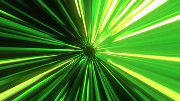 Green and orange background. Motion.Flaming with lights tunnels that rotate in animation around. video