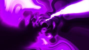 Tunnel with neon plasma. Motion. Bright neon spots flicker in tunnel. Round rotating tunnel with flashing neon plasma spots video