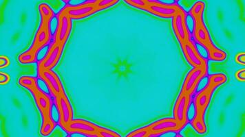 Kaleidoscope dynamic creative background of a star shaped. Design. Psychedelic pattern of changing multicolored shapes. video