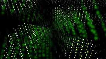 Hypnotic particle flows with light effect. Design. Luminous particles move in streams with light reflection. Hallucinogenic bifurcation of light and particles video
