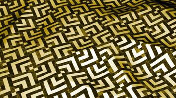 Background with fabric pattern and waves. Motion. Surface with ornament and fabric texture moving from wind. Surface of fabric moves on surface from wave flows video