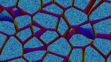 Blue and gray background. Design.A mosaic spreading in different directions in stones in cartoon animation. video