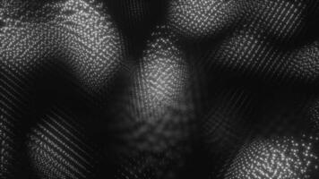 Concept view of neurons firing in an artificial intelligence, deep learning neural network. Design. Clouds of particles in digital space. video