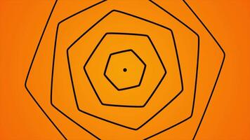 Black and orange background. Motion.Orange and purple circles in the animation that are rounded and move in a fast rhythm. video