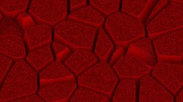 Psychedelic movements of forms on surface. Design. Surface with effect of dry cracks. Surface of moving polygons with psychedelic transformations video