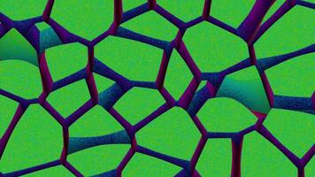 Psychedelic movements of forms on surface. Design. Surface with effect of dry cracks. Surface of moving polygons with psychedelic transformations video