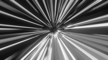 Gray and purple background. Motion.An illuminated tunnel in abstraction that rotates and bright light rays emanate from it. video