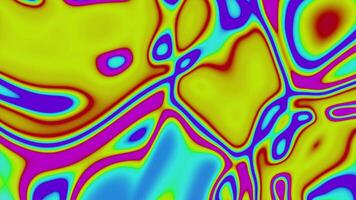 Colorful acid pattern with wave. Design. Psychedelic patterns in moving colorful liquid. Background of bright liquid with acidic psychedelic pattern lines video