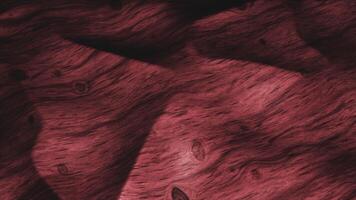 Surface with wooden texture and waves. Motion. 3D surface moves in waves with wooden pattern. Wooden floor moves in liquid ripples video
