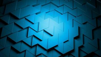 Purple and blue triangles. Design.Small parts of the mosaic breaking in different directions in the animation. video