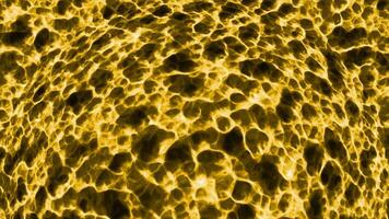 Gray and yellow background. Motion.Light molecules of different colors made in computer graphics are pushed apart in different directions. video