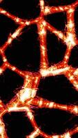 Pattern with moving neural networks on black background. Design. Bright lines in moving pattern and shining pulses. Light pulses move along changing network of pattern video